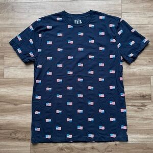 Isaac Morris Blue USA Flag Shirt XL Unisex T Shirt 100% Cotton